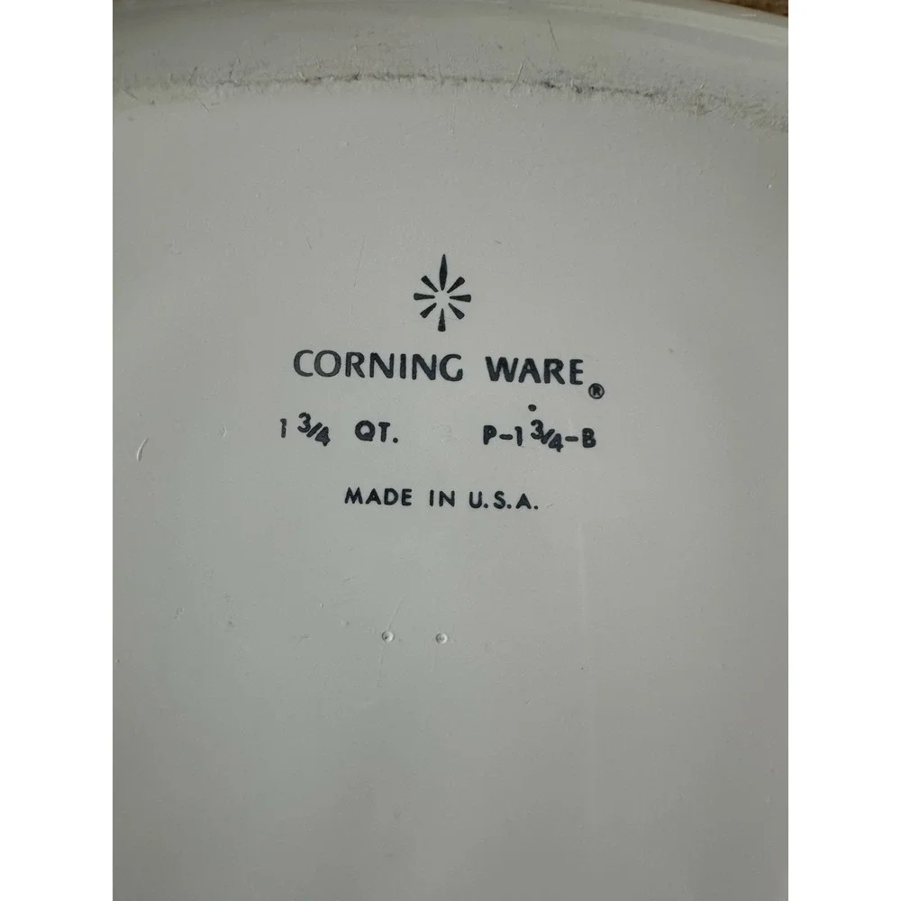 Retro Corningware Cobalt Blue Cornflower Casserole Dish 1 & 3/4 Quart No Lid